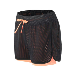 Factory-Made Adult Size Men's Double <b>Layer</b> Gym Shorts Canvas Quick Dry Casual Fitness Style Elastic Waist for Summer Workouts - Product Image 4