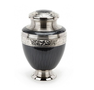 Gold and Grey Engraved Wholesale Antique Metal <b>Urn</b> <b>for</b> <b>Ashes</b>, Adult Cremation <b>Urn</b> American/European Style - Product Image 3