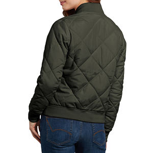 Blouson bombardier matelassé hydrofuge durable pour femmes revêtement en polyuréthane respirant avec col en tricot côtelé manchette taille pour adultes - Product Image 2