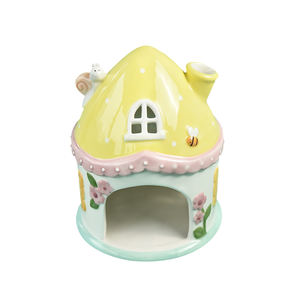 BONWILL Petco seramik Mini evcil hayvan hayvan kafesleri ve banyo Hamster Hideaway sarı mantar şekilli - Product Image 1