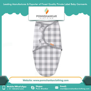 <b>Baby</b> Blanket Set Wholesale Organic Soft Cotton Adjustable Swaddle Wrap at Low Price - Product Image 6