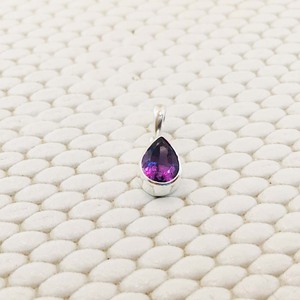 Collier fait main en argent sterling 925 avec pierres précieuses poire améthyste diamant et rubis-bijoux pendentifs pierres précieuses - Product Image 4