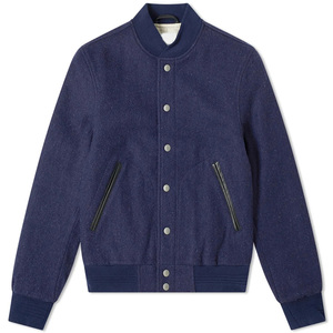 Chaquetas bomber universitarias unisex de invierno con botones, estilo letterman, personalizadas, tipo béisbol. - Product Image 6