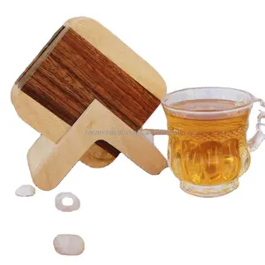 עץ ידידותית לסביבה ללא מקל טבעי אבן תה סיטונאי Coaster עץ תה וקפה רכבת לשימוש שתיית תה קפה