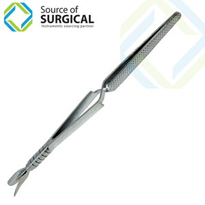 Double-Ended Stainless Steel Cuticle Nail Pusher Tweezers Callus Remover - Product Image 1