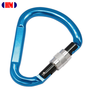 D Shaped Safe Rescue Hook Anodized Colorful Climbing Aluminum Carabiner for Outdoor Sports - Product Image 1