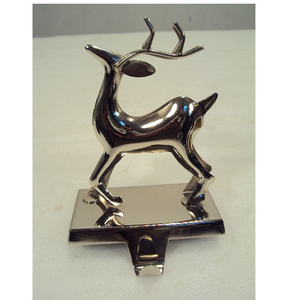 Metal Silver Aluminium <b>Stocking</b> Hangers Christmas Decor for Home Christmas New Year Party Decorative Item - Product Image 1