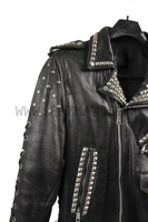 Veste de motard en cuir style punk, grande taille, imperméable, respirante, avec fermeture éclair, finition délavée, pour l'hiver