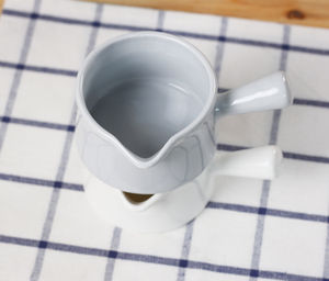 Support de thé en céramique 5 "DIA, trois anneaux pour pétales de coque, blanche, avec lumière scintillante, dimensions décoratives - Product Image 4