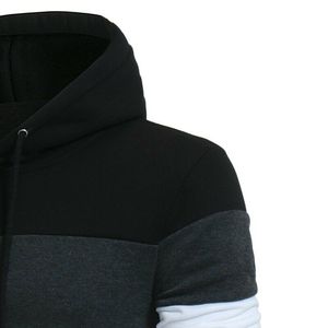 SUDADERA DE MODA PARA HOMBRE Suéteres con combinaciones de colores unisex Sudadera con capucha de bloque de color Sudadera con capucha para hombre en blanco Sudaderas con capucha para gimnasio - Product Image 3
