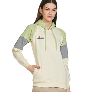 Sudadera con capucha de trabajo para mujer, de manga larga, jersey de dos tonos, de gran tamaño/color claro - Product Image 6