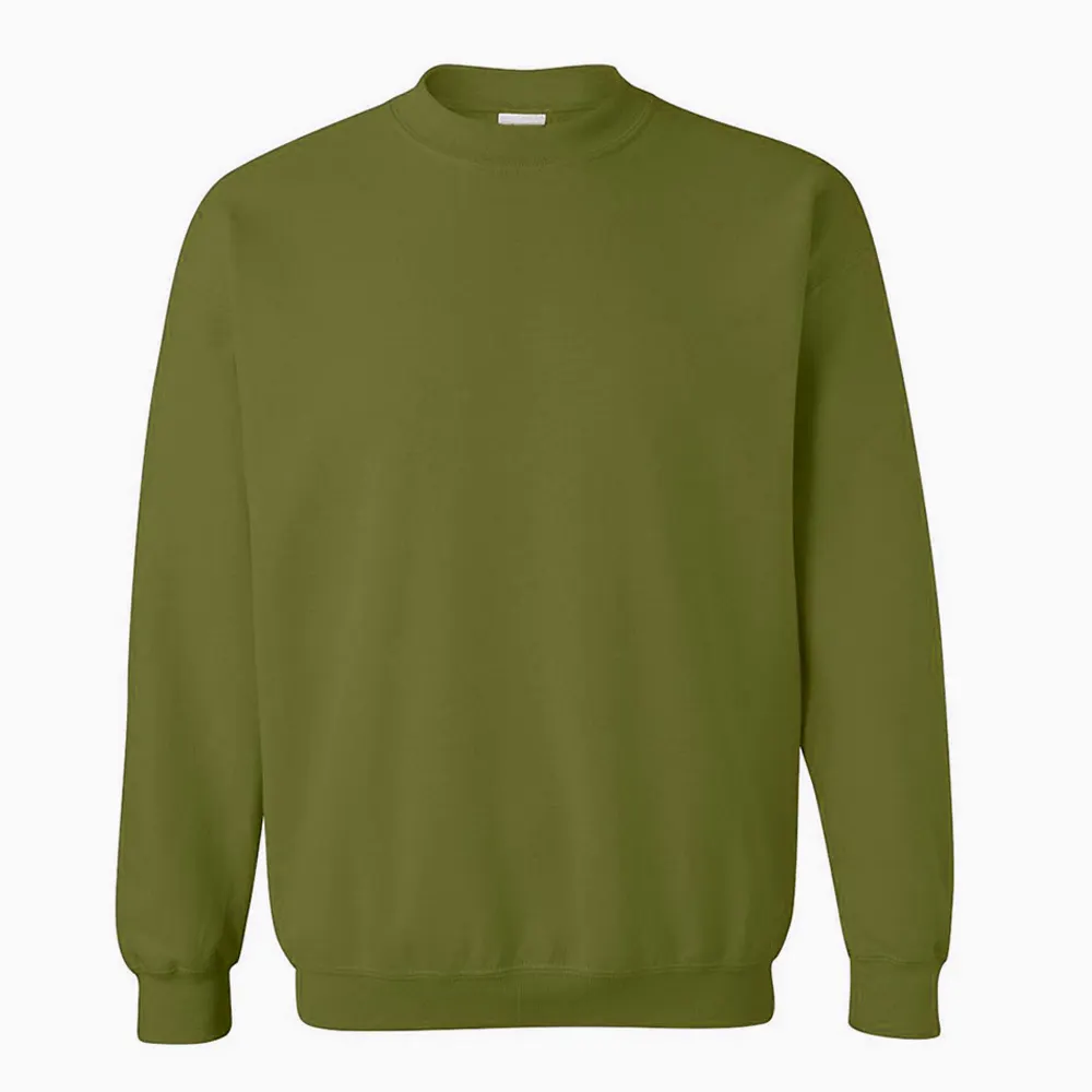 Olive Green Sweatshirts For Men Wholesale Regular Sleeves Casual Wears For Men