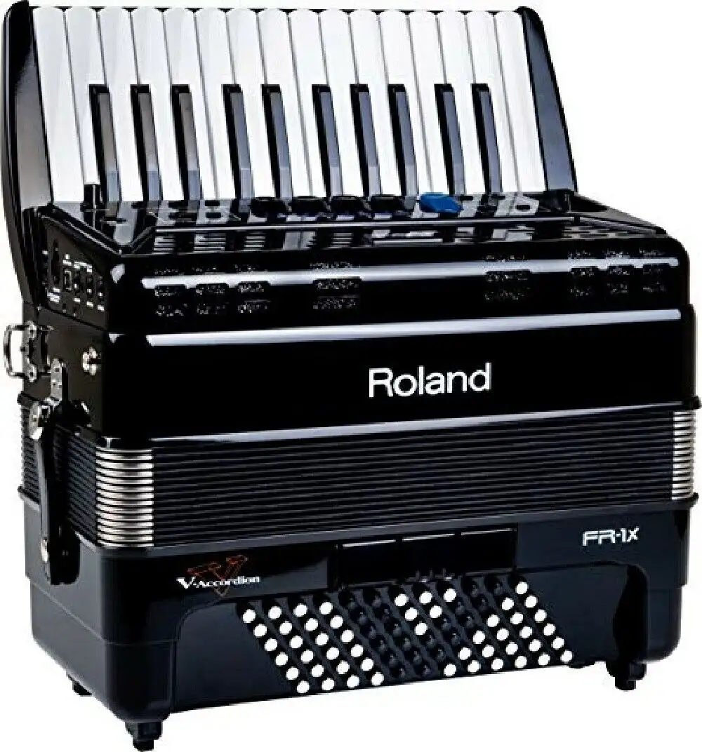 Roland FR-1X V-아코디언 26 키 72-베이스 블랙 디지털 피아노 아코디언을위한 정통