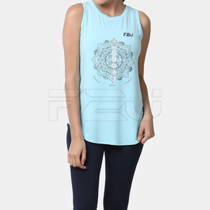 New Arrival Ladies Workout Sports Running Tank Top Custom Printed Embroidery Plus Size Casual Sportswear with Beading for Summer - Product Image 2