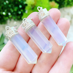 จี้ดินสอโอปอลหินอัญมณีอาเกตเครื่องประดับพร้อมส่งออก - Product Image 2