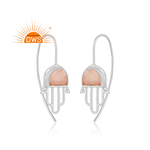 Yomhamas — boucles d'oreilles en argent 925, bijou fin, vente en gros, calcédoine, pierres précieuses - Product Image 2