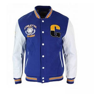 Veste universitaire de baseball pour homme de haute qualité 2026, tissu d'hiver avec broderie, col montant à capuche, manches en cuir - Product Image 5