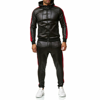 Survêtement en simili cuir antibactérien écologique sur mesure pour homme, taille plus