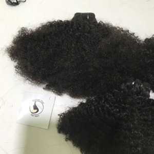 Chất Lượng Hàng Đầu Afro Kinky Xoăn Tóc Sợi Ngang Đôi Không Rụng Không Bị Rối Mông Cổ Trinh Nữ Tóc Của Con Người Việt Nam - Product Image 5