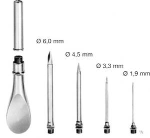 Juego de 5 instrumentos veterinarios de cánula y trócar reutilizable universal - Product Image 5