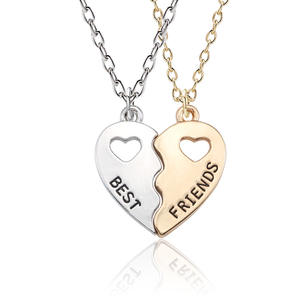 Collar a juego de mejores amigos SC <span class=keywords><strong>2022</strong></span>, chapado en oro y plata, corazón, regalos de Amistad BFF para 2 - Product Image 1