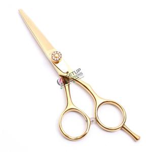 กรรไกรตัดผมคุณภาพสูง ดีไซน์หรูหรา ชุบทอง ผลิตจากสแตนเลส ด้ามจับยาง สำหรับคนถนัดขวา GETUP BROSONS - Product Image 5