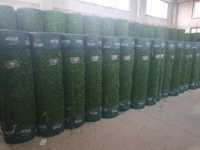 Panneaux de clôture en herbe verte pour jardins, fil galvanisé et PVC anti-UV, toucher naturel, feuilles fabriquées en Turquie, différentes tailles