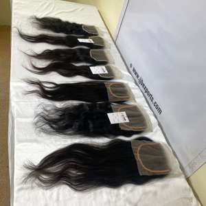 Buy Wholesale 4x4 6x6 HD Lace Closure With Bundles, Cuticle Aligned Virgin Brazilian Human Hair weave bundles with Lace closure - Product Image 1
