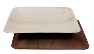 AA Higiénico Desechable Areca Hoja de Palma Plato de Grado Alimenticio Hermoso Diseño de Planta Grabado Ecológico para Bodas y Uso Doméstico - Product Image 6