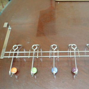 Crochets au-dessus de la porte Cintre chromé à 5 boules - Product Image 3