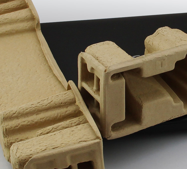 Customized Laptop Packaging Inserts Pulp Molded Shipping Tray