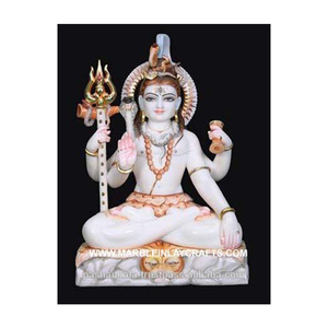 Puro hecho a mano de mármol Shiva estatua templo - Product Image 1