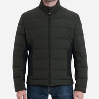 Veste matelassée formelle unisexe de haute qualité conçue sur mesure en velours côtelé rembourré à bulles amples grande taille fermeture éclair imperméable hiver