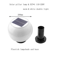 Pilier lumineux solaire à led pour l'extérieur, luminaire décoratif de paysage, idéal pour une villa, un jardin, une place publique, ou un parc, 200mm