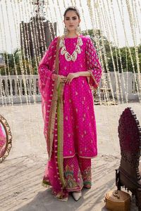 Robe pantalon longue de styliste pour femmes, broderie brodée avec des perles de verre de cristal, dbka, travail pour tenue de soirée, mariage @ 2022 - Product Image 2