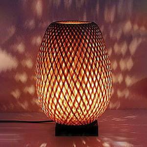 Meilleure vente lanterne tissée lumières lanterne en osier LED-lanterne en bambou jardin extérieur-lampe en rotin pour la décoration à la main - Product Image 2