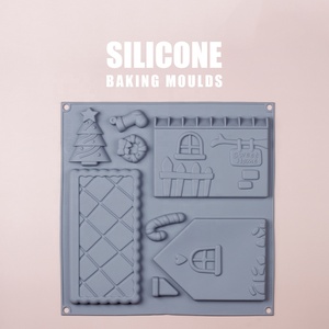 <span class=keywords><strong>Moule</strong></span> à gâteau en <span class=keywords><strong>silicone</strong></span> flexible antiadhésif de Noël de qualité alimentaire - Product Image 3
