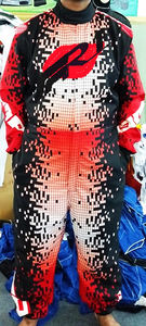 Combinaisons de course de karting FR-1 Team Sportswear, taille plus, tissu imperméable en Cordura polycoton, ensembles de course automobile et de moto - Product Image 2