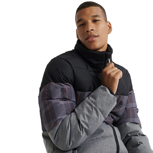 <b>Men's</b> Custom Logo Printed Woolen Puffer <b>Jacket</b> Stand Collar Zipper <b>Casual</b> Winter Wear Made in Pakistan - Product Image 4