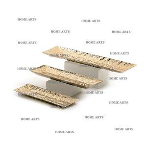 Lot de 3 plateaux de service alimentaire de différentes tailles pour la maison, l'hôtel et le restaurant. Plateau de service au chocolat en Inde. - Product Image 1