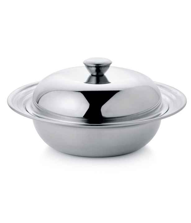 Assiettes Camping En Inox Bringer - Lot De 4 Assiettes Rondes 25,7 Cm