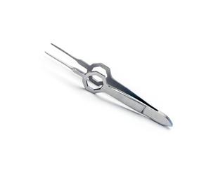 Forceps quirúrgicos de acero inoxidable, Punta dentada recta de 10,2 cm - Product Image 1