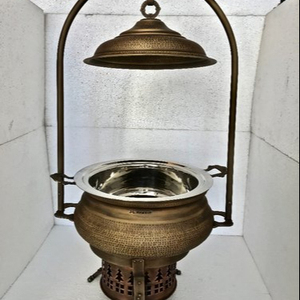 El mejor plato de frotamiento de latón de la última marca Mughal Mahal Chafing Dish Brass - Product Image 1