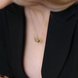 Lovely Plain Double Hands Design <b>Handmade</b> Turkish 925 Sterling <b>Silver</b> Charm <b>Necklace</b> - Product Image 6