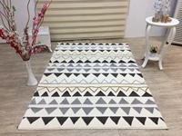 Tapis shaggy élégant et moderne, carré, en polypropylène, avec motif fantaisie en cuir tissé, pour enfants et adolescents, tapis de sol pour la maison, 5 cm