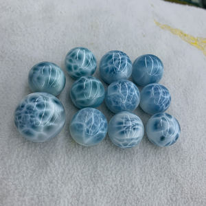 고품질 천연 구리 펙토 라이트 크리스탈 볼 비즈 쥬얼리 선물 Larimar 스톤 크리스탈 21-25mm 구체 홈 장식 - Product Image 1