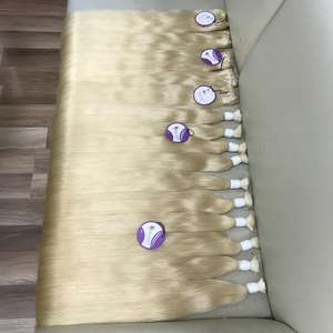 ขายส่งรัสเซียสลาฟมนุษย์สีดำสีน้ำตาลสีบลอนด์บริสุทธิ์ที่ยังไม่ได้ผมเป็นกลุ่มตรงขนาด6ถึง32นิ้ว - Product Image 2