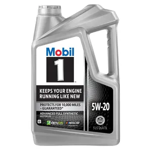 Pelumas Mobil 1 Sintetis Penuh 5W-20 5w20, 5 Kuart (4.73 Liter) Kualitas Tinggi