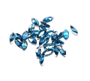 Topacio azul de Londres Natural de corte Marquesa de 2X4mm, precio de fábrica al por mayor, suelta de alta calidad facetada piedra preciosa, Topacio Azul de Londres - Product Image 2