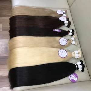 Extensiones de Cabello brasileño de visón, mechones de cabello virgen a granel, cabello humano, cutícula alineada - Product Image 4